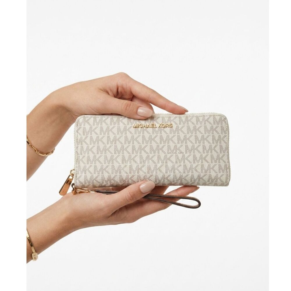 Michael Kors Jet Set Large Logo Wristlet Clutch